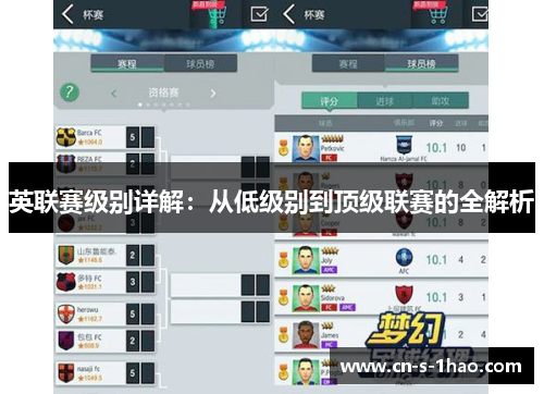 英联赛级别详解：从低级别到顶级联赛的全解析