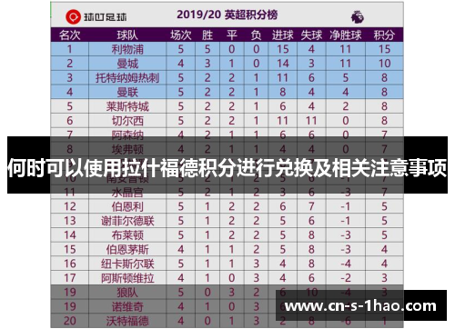 何时可以使用拉什福德积分进行兑换及相关注意事项