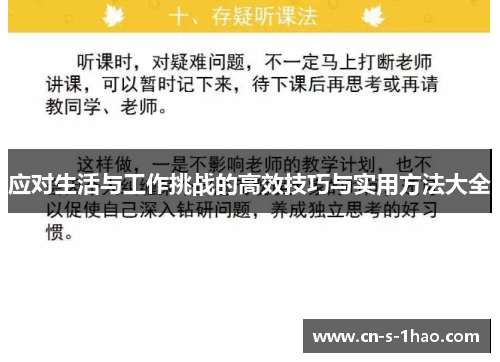 应对生活与工作挑战的高效技巧与实用方法大全